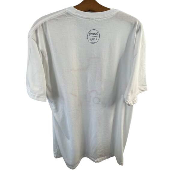 Swing Juice Texas Golf Tshirt Size Large White Cotton State Outline Unisex - Picture 2 of 7